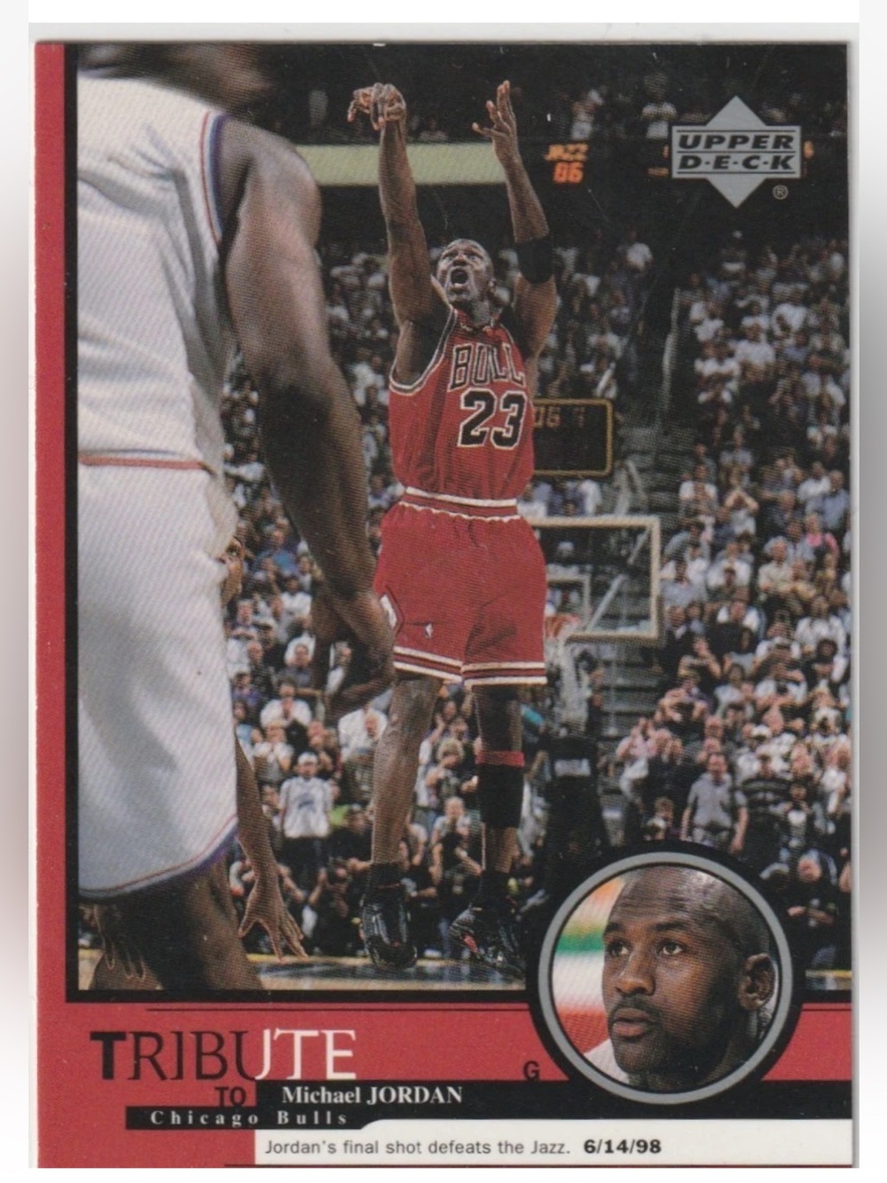 Michael Jordan 1999 Upper Deck Tribute Chicago Bulls NBA Basketball Card